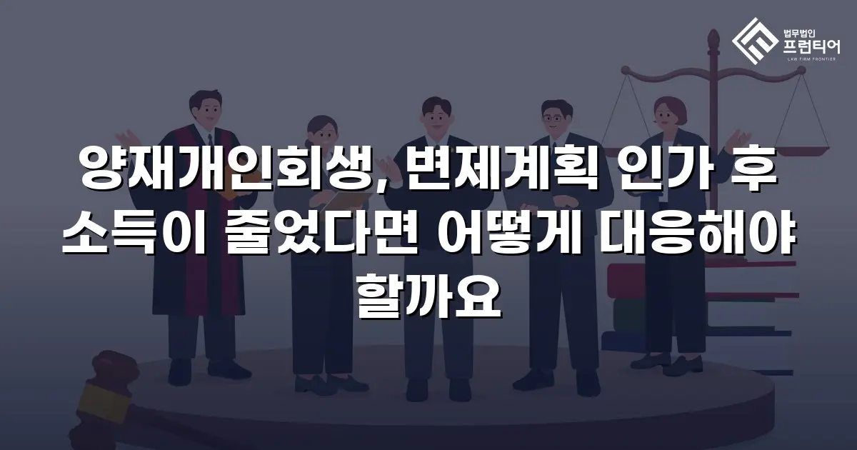 양재개인회생, 변제계획 인가 후 소득이 줄었다면 어떻게 대응해야 할까요