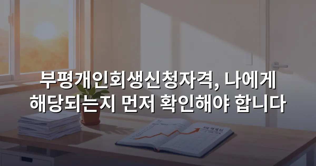 부평개인회생신청자격, 나에게 해당되는지 먼저 확인해야 합니다
