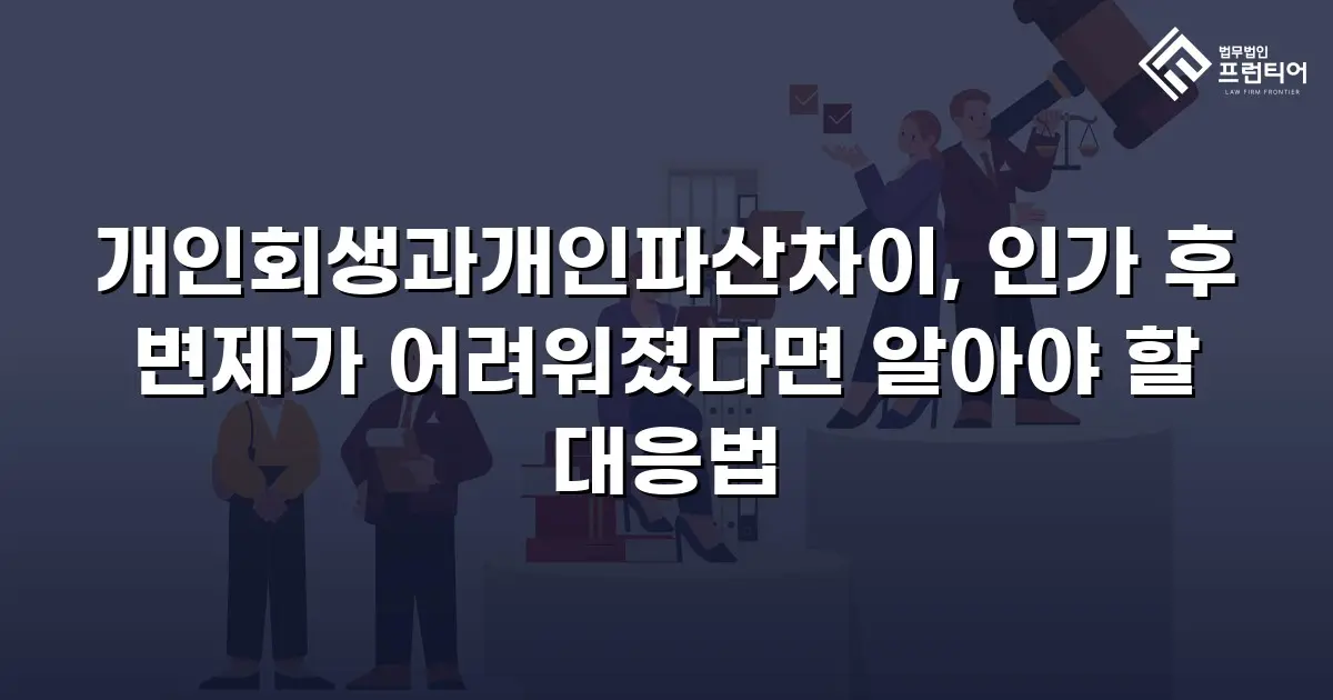 개인회생과개인파산차이, 인가 후 변제가 어려워졌다면 알아야 할 대응법