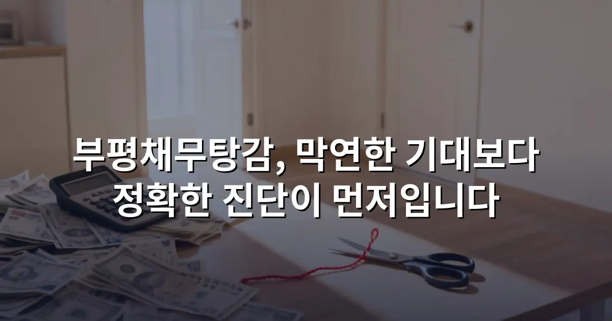 부평채무탕감, 막연한 기대보다 정확한 진단이 먼저입니다