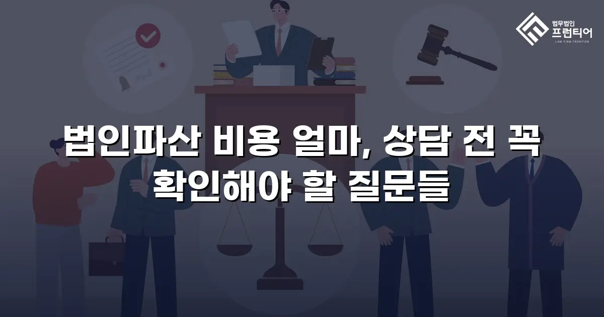 법인파산 비용 얼마, 상담 전 꼭 확인해야 할 질문들