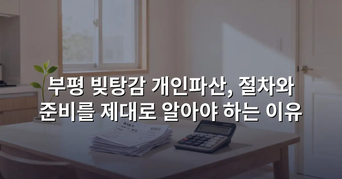 부평 빚탕감 개인파산, 절차와 준비를 제대로 알아야 하는 이유