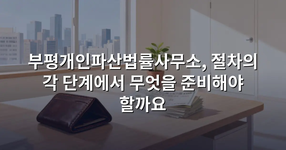 부평개인파산법률사무소, 절차의 각 단계에서 무엇을 준비해야 할까요