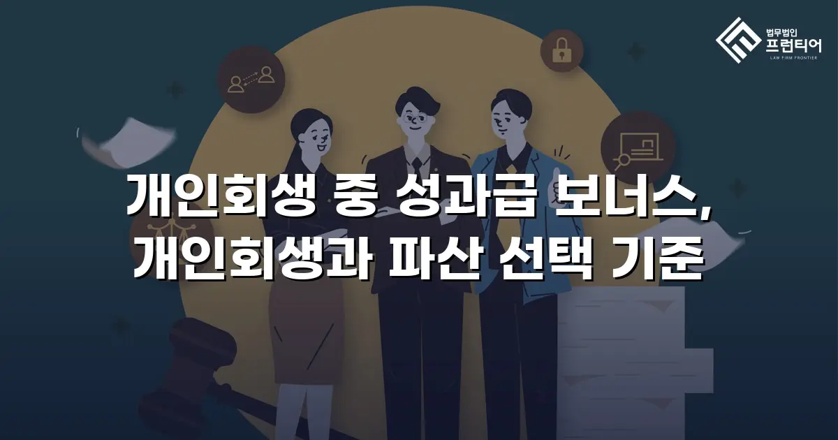 개인회생 중 성과급 보너스, 개인회생과 파산 선택 기준