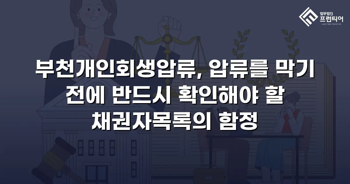 부천개인회생압류, 압류를 막기 전에 반드시 확인해야 할 채권자목록의 함정