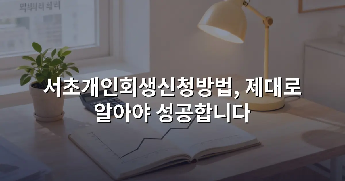 서초개인회생신청방법, 제대로 알아야 성공합니다