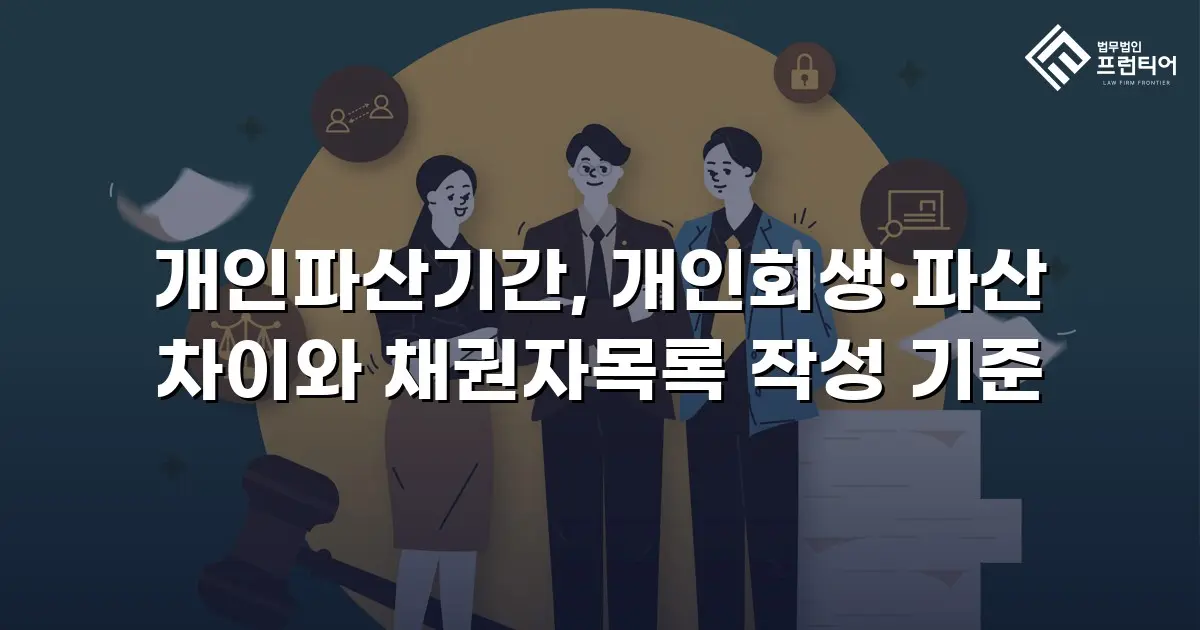 개인파산기간, 개인회생·파산 차이와 채권자목록 작성 기준