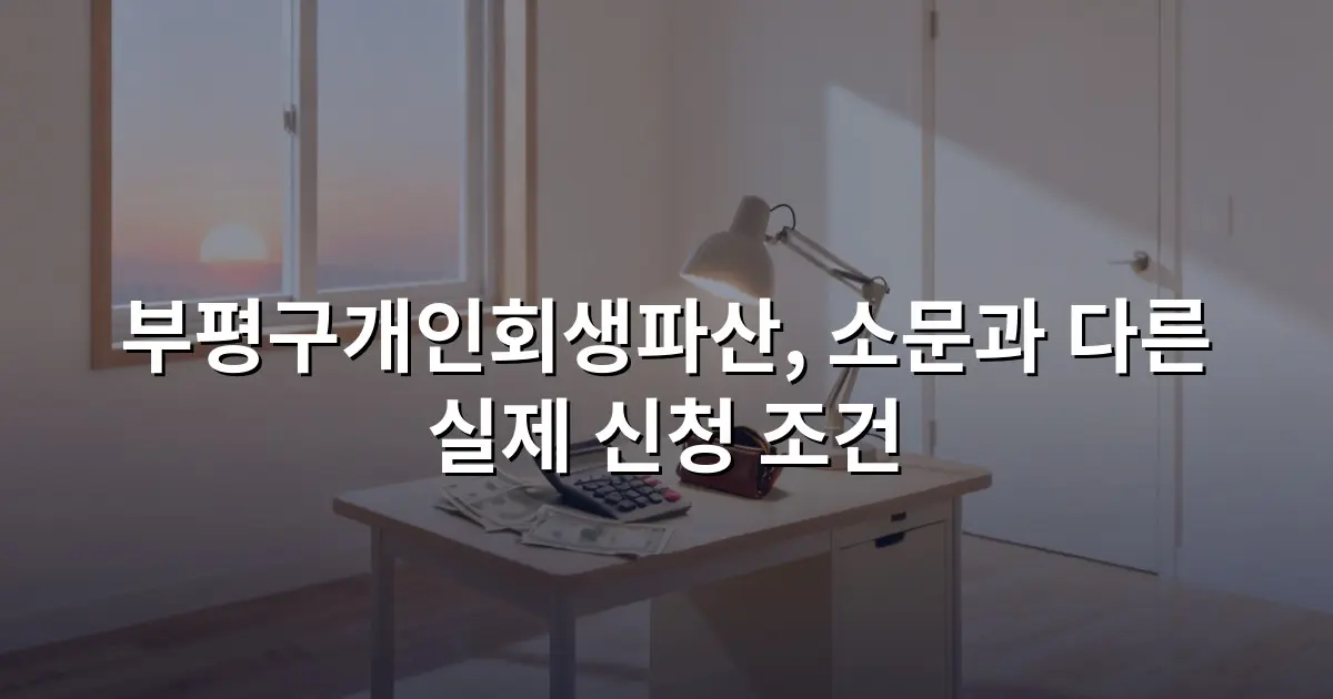 부평구개인회생파산, 소문과 다른 실제 신청 조건