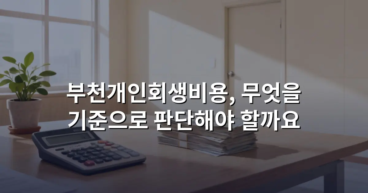 부천개인회생비용, 무엇을 기준으로 판단해야 할까요