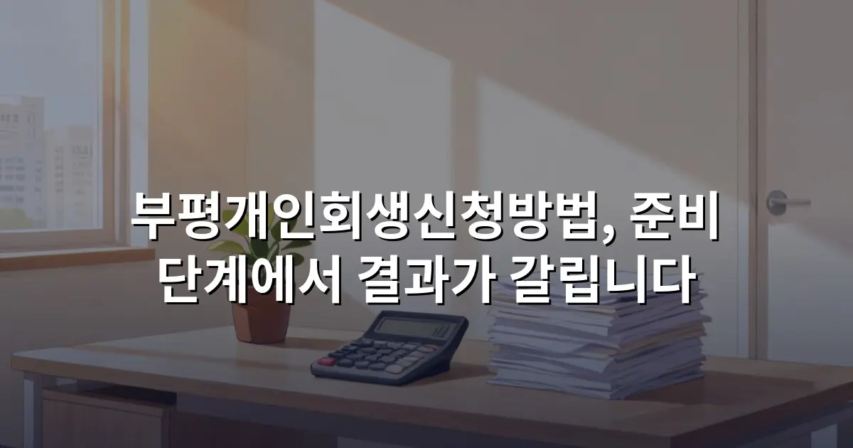 부평개인회생신청방법, 준비 단계에서 결과가 갈립니다