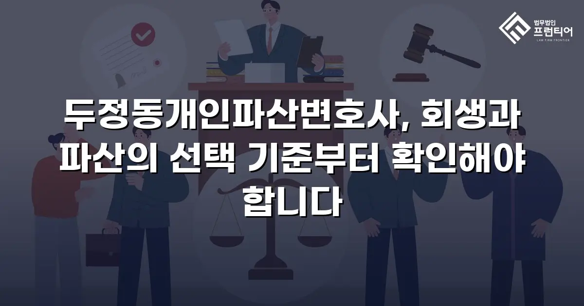 두정동개인파산변호사, 회생과 파산의 선택 기준부터 확인해야 합니다