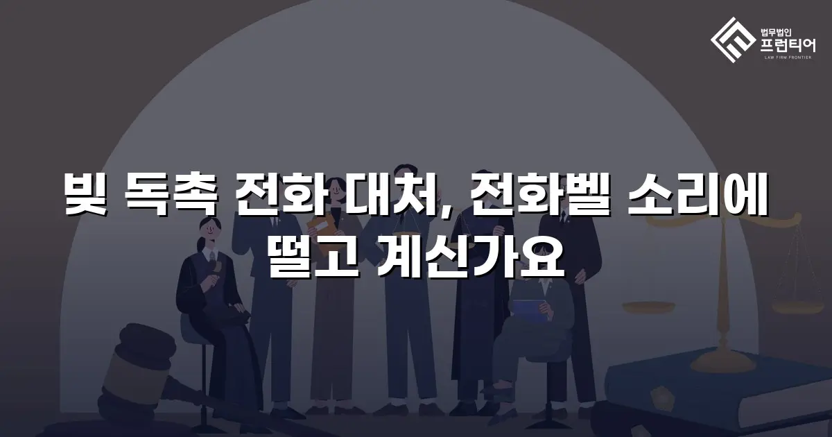 빚 독촉 전화 대처, 전화벨 소리에 떨고 계신가요