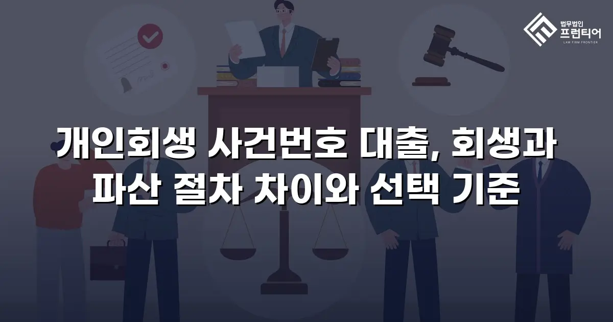 개인회생 사건번호 대출, 회생과 파산 절차 차이와 선택 기준