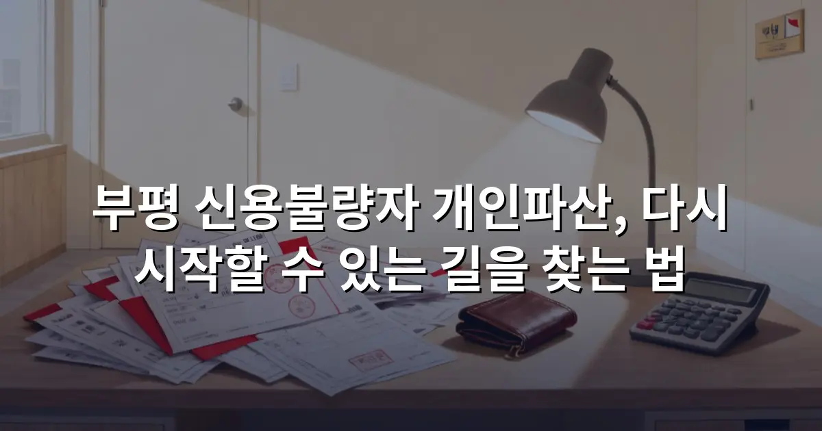 부평 신용불량자 개인파산, 다시 시작할 수 있는 길을 찾는 법