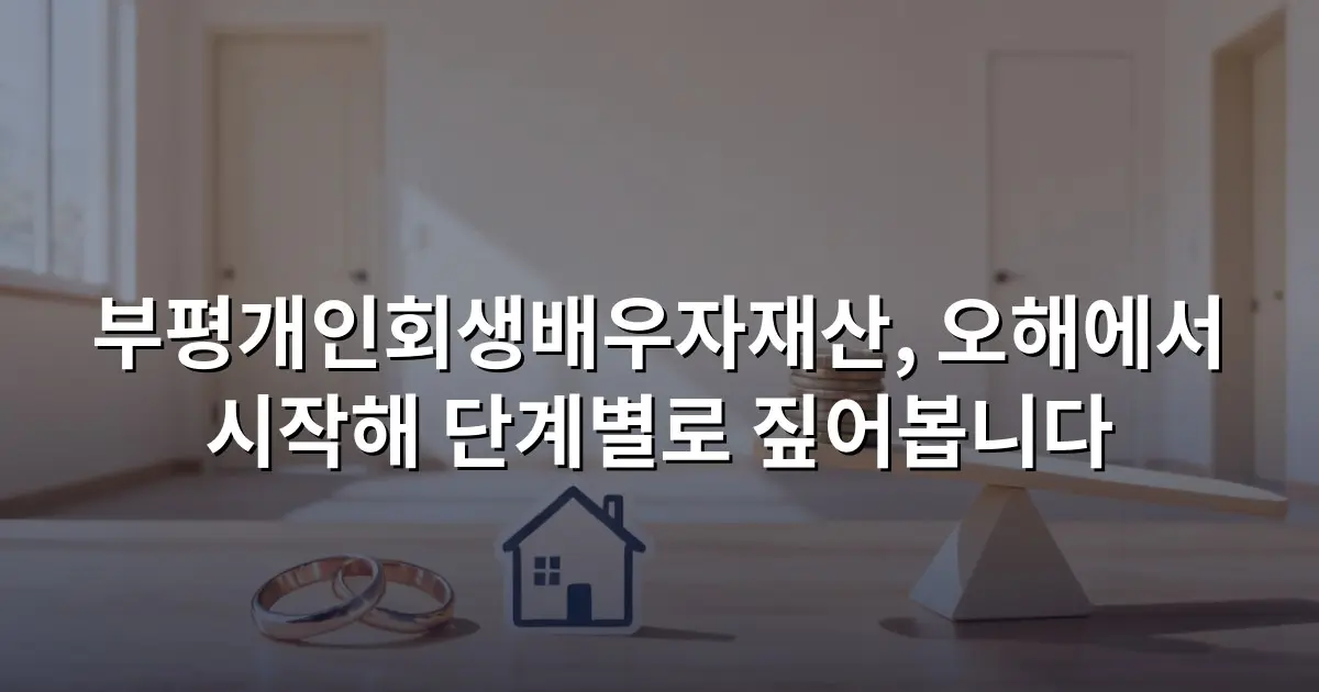 부평개인회생배우자재산, 오해에서 시작해 단계별로 짚어봅니다