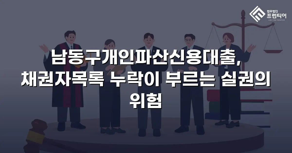 남동구개인파산신용대출, 채권자목록 누락이 부르는 실권의 위험