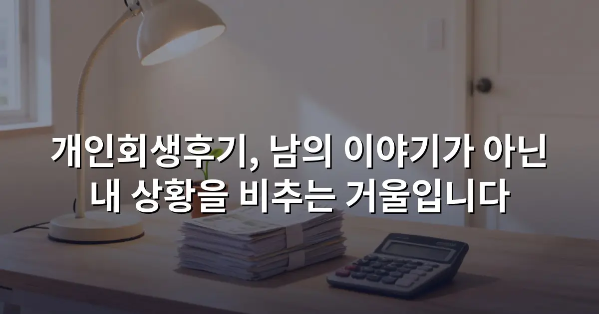 개인회생후기, 남의 이야기가 아닌 내 상황을 비추는 거울입니다