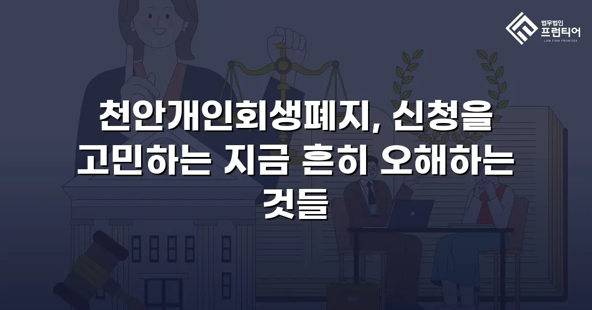 천안개인회생폐지, 신청을 고민하는 지금 흔히 오해하는 것들