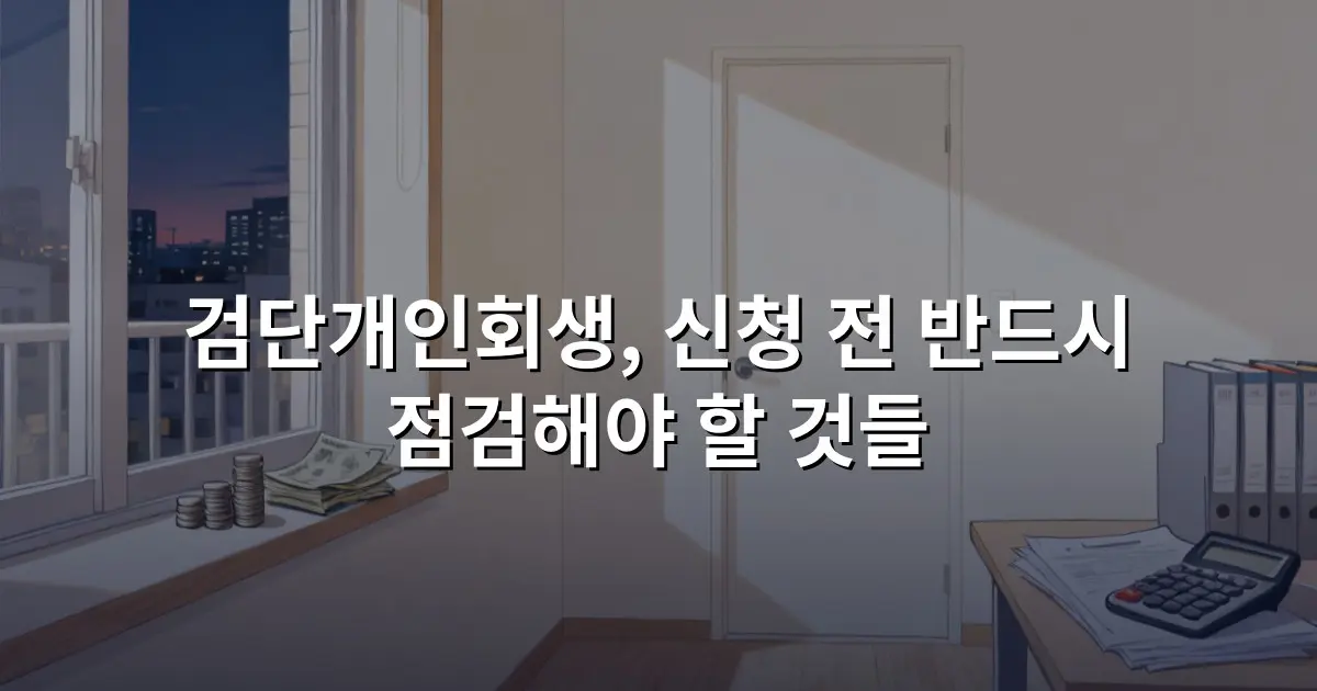 검단개인회생, 신청 전 반드시 점검해야 할 것들
