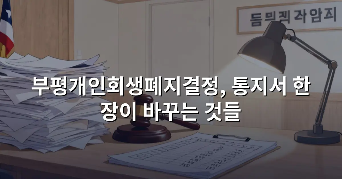 부평개인회생폐지결정, 통지서 한 장이 바꾸는 것들