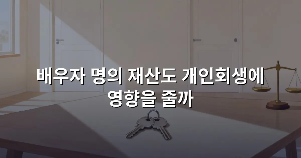 배우자 명의 재산도 개인회생에 영향을 줄까
