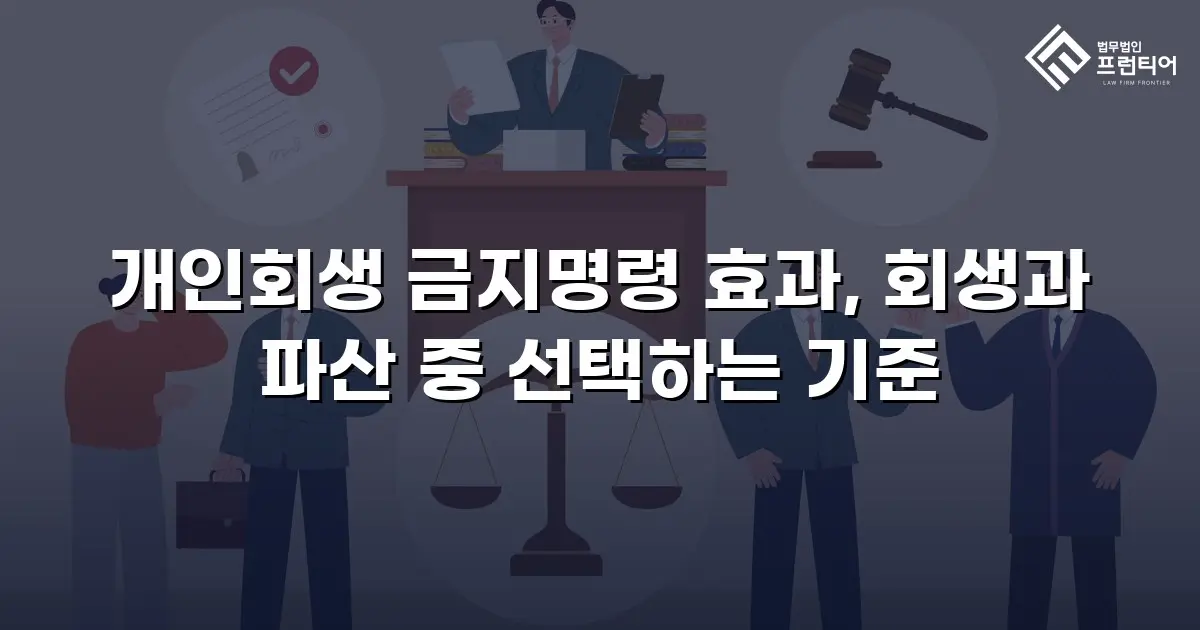 개인회생 금지명령 효과, 회생과 파산 중 선택하는 기준