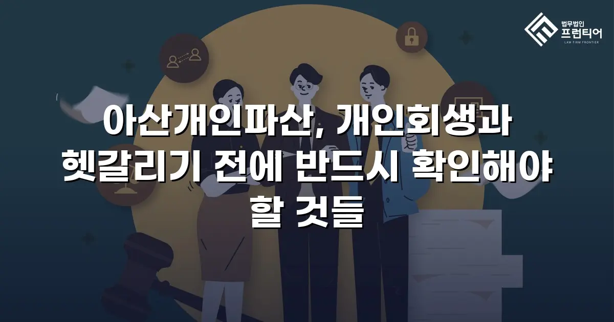 아산개인파산, 개인회생과 헷갈리기 전에 반드시 확인해야 할 것들
