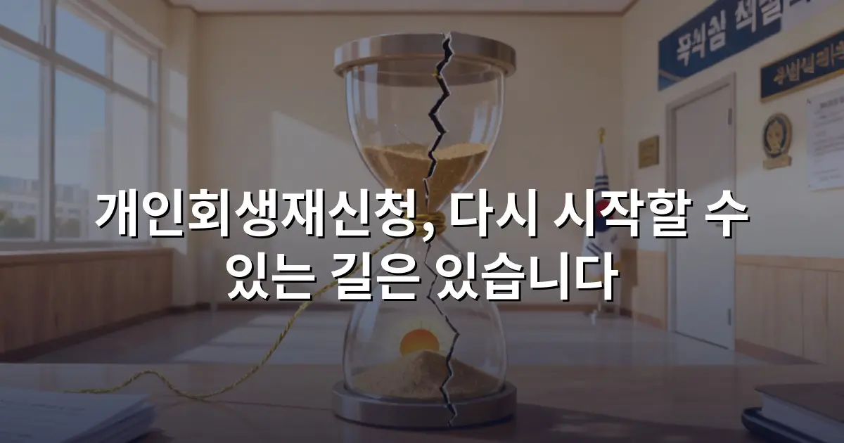 개인회생재신청, 다시 시작할 수 있는 길은 있습니다