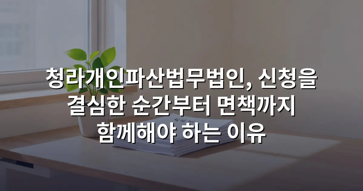 청라개인파산법무법인, 신청을 결심한 순간부터 면책까지 함께해야 하는 이유