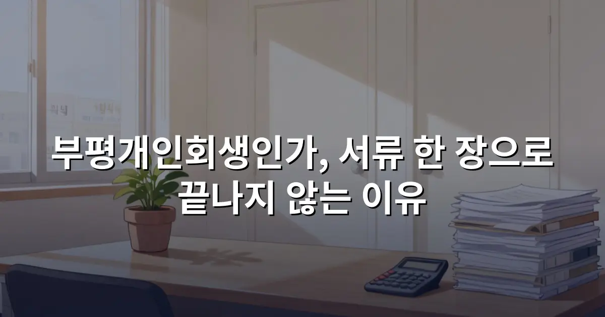 부평개인회생인가, 서류 한 장으로 끝나지 않는 이유