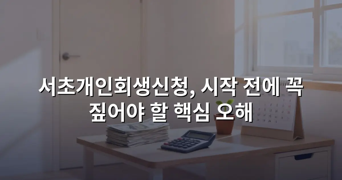 서초개인회생신청, 시작 전에 꼭 짚어야 할 핵심 오해