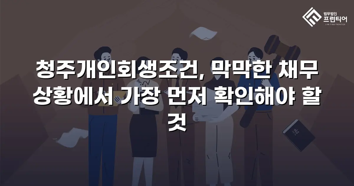 청주개인회생조건, 막막한 채무 상황에서 가장 먼저 확인해야 할 것