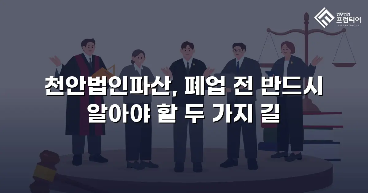 천안법인파산, 폐업 전 반드시 알아야 할 두 가지 길