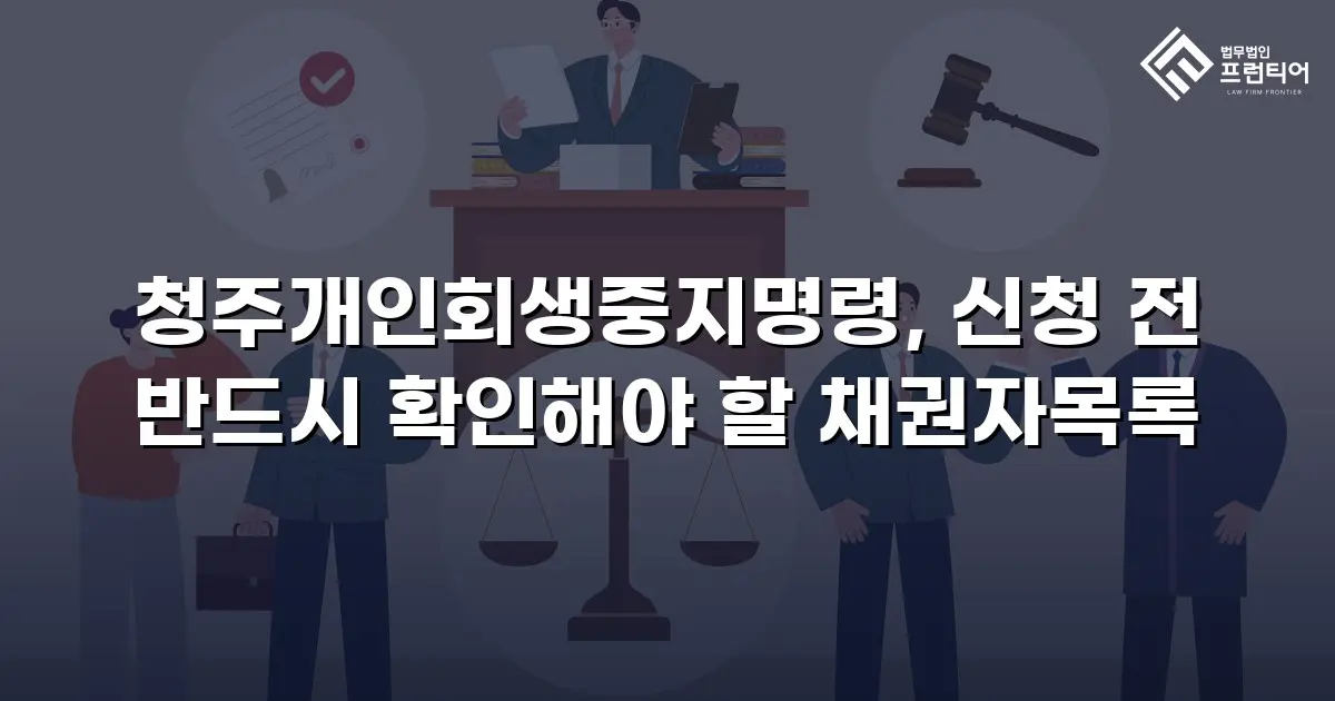 청주개인회생중지명령, 신청 전 반드시 확인해야 할 채권자목록