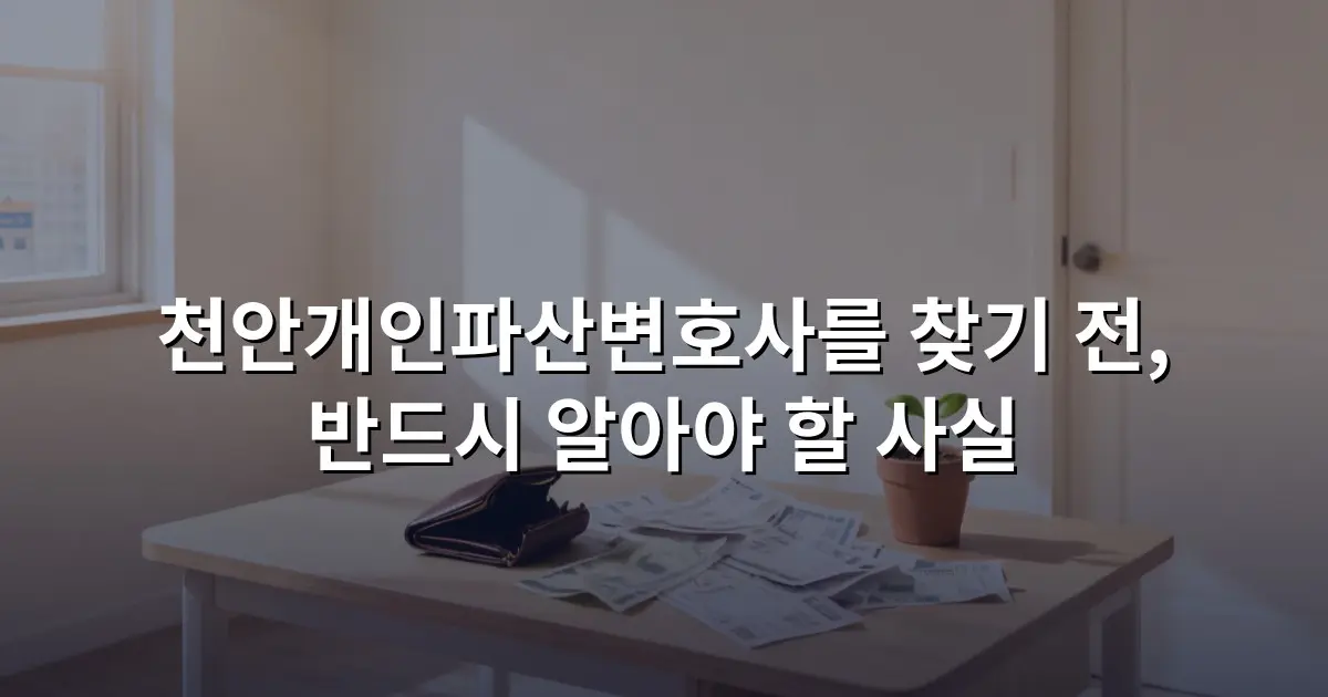 천안개인파산변호사를 찾기 전, 반드시 알아야 할 사실