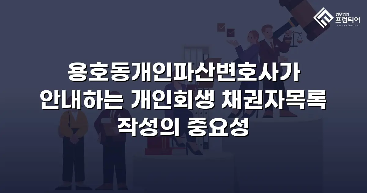 용호동개인파산변호사가 안내하는 개인회생 채권자목록 작성의 중요성