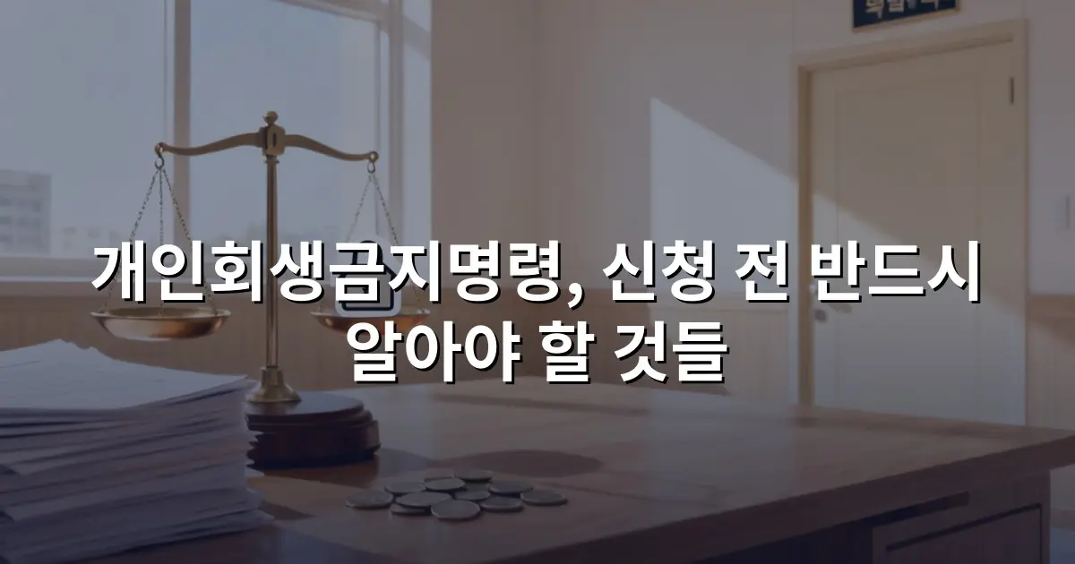 개인회생금지명령, 신청 전 반드시 알아야 할 것들