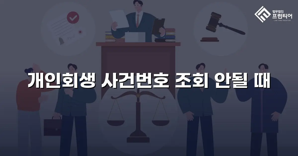 개인회생 사건번호 조회 안될 때
