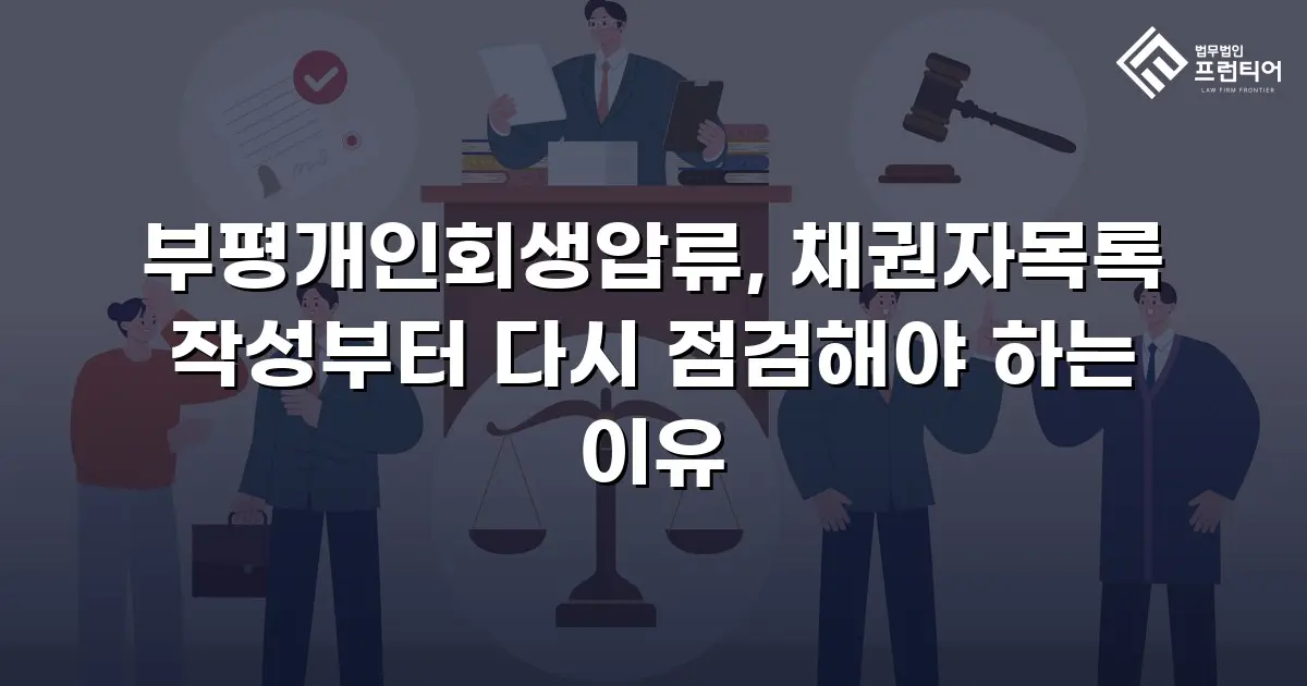 부평개인회생압류, 채권자목록 작성부터 다시 점검해야 하는 이유