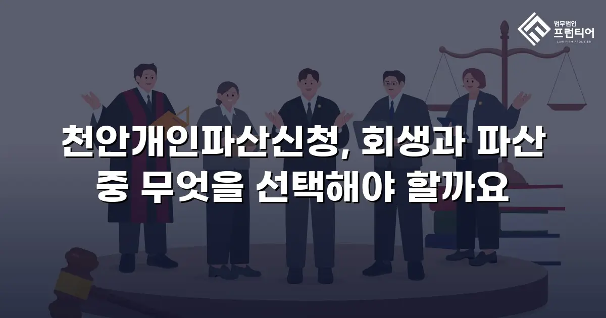 천안개인파산신청, 회생과 파산 중 무엇을 선택해야 할까요
