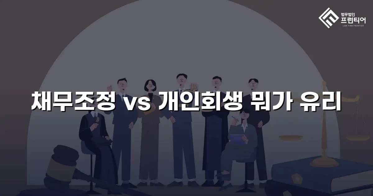 채무조정 vs 개인회생 뭐가 유리