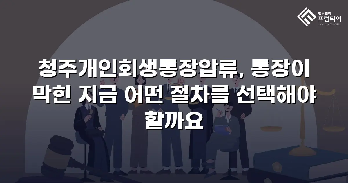 청주개인회생통장압류, 통장이 막힌 지금 어떤 절차를 선택해야 할까요