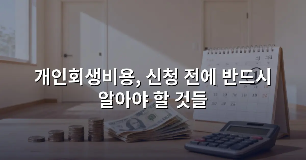 개인회생비용, 신청 전에 반드시 알아야 할 것들