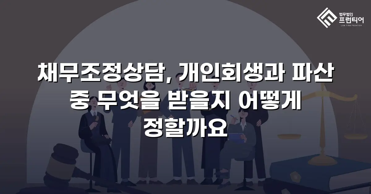 채무조정상담, 개인회생과 파산 중 무엇을 받을지 어떻게 정할까요