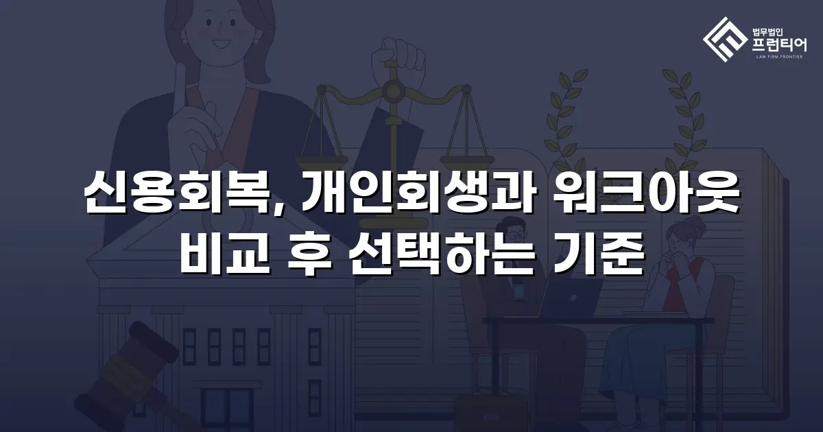신용회복, 개인회생과 워크아웃 비교 후 선택하는 기준