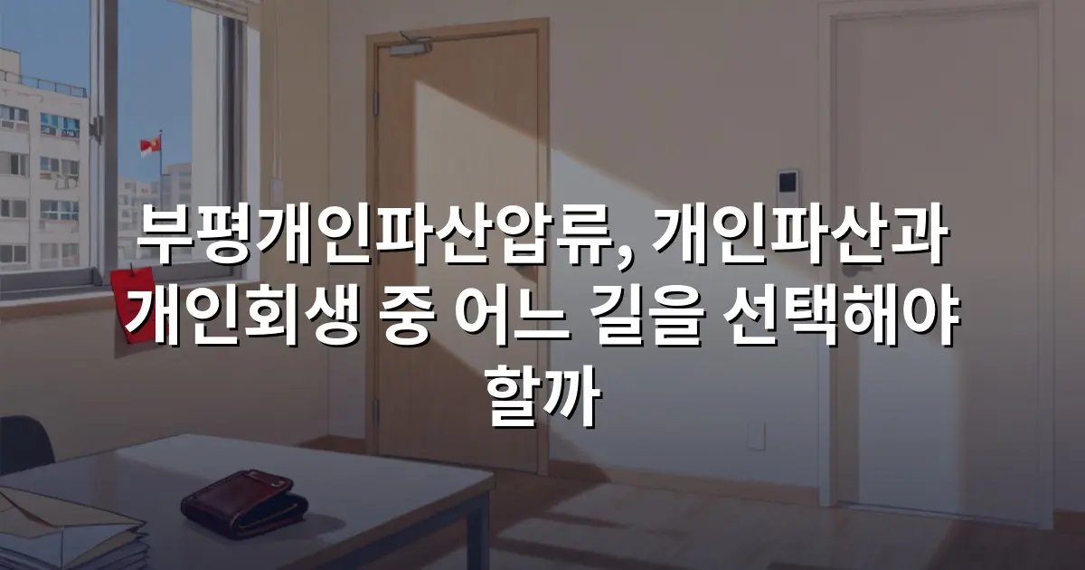부평개인파산압류, 개인파산과 개인회생 중 어느 길을 선택해야 할까