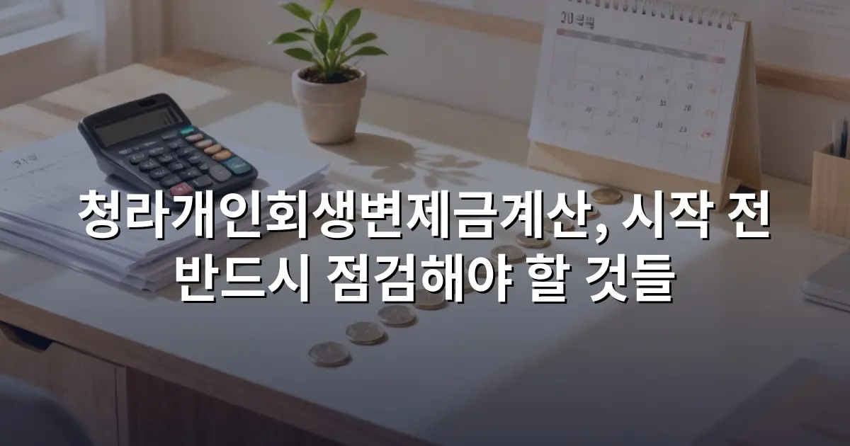 청라개인회생변제금계산, 시작 전 반드시 점검해야 할 것들