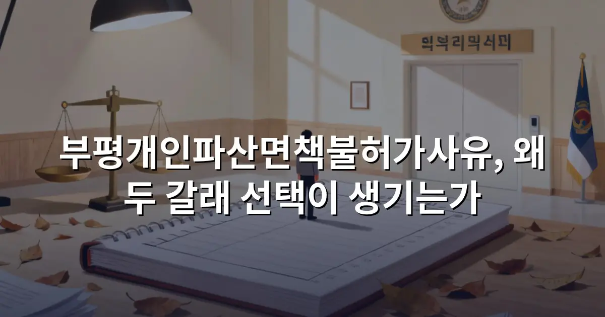 부평개인파산면책불허가사유, 왜 두 갈래 선택이 생기는가