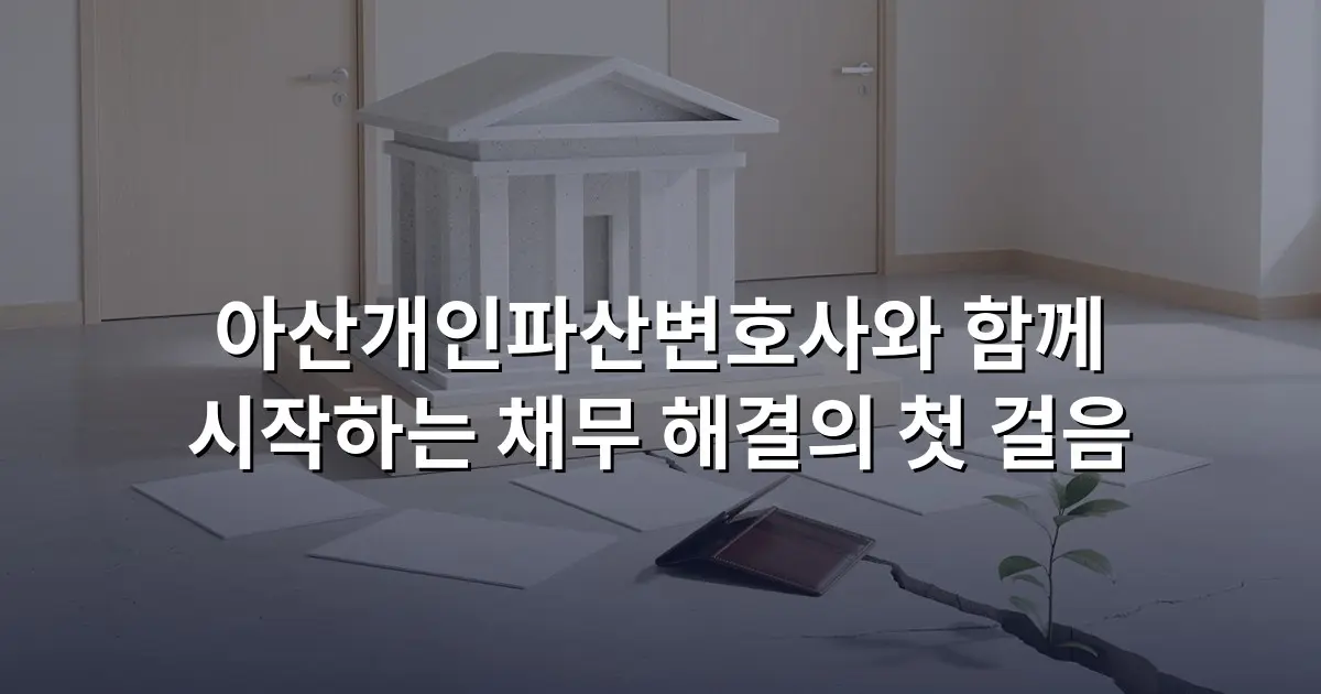아산개인파산변호사와 함께 시작하는 채무 해결의 첫 걸음