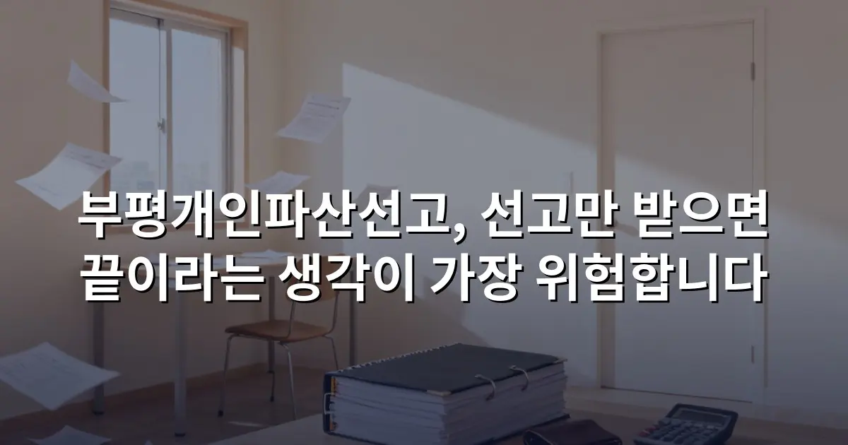 부평개인파산선고, 선고만 받으면 끝이라는 생각이 가장 위험합니다